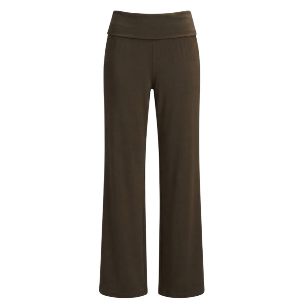No Boundaries Women Brown Wide Leg Pants Fold Over Waistband 29.5" inseam XL NWT